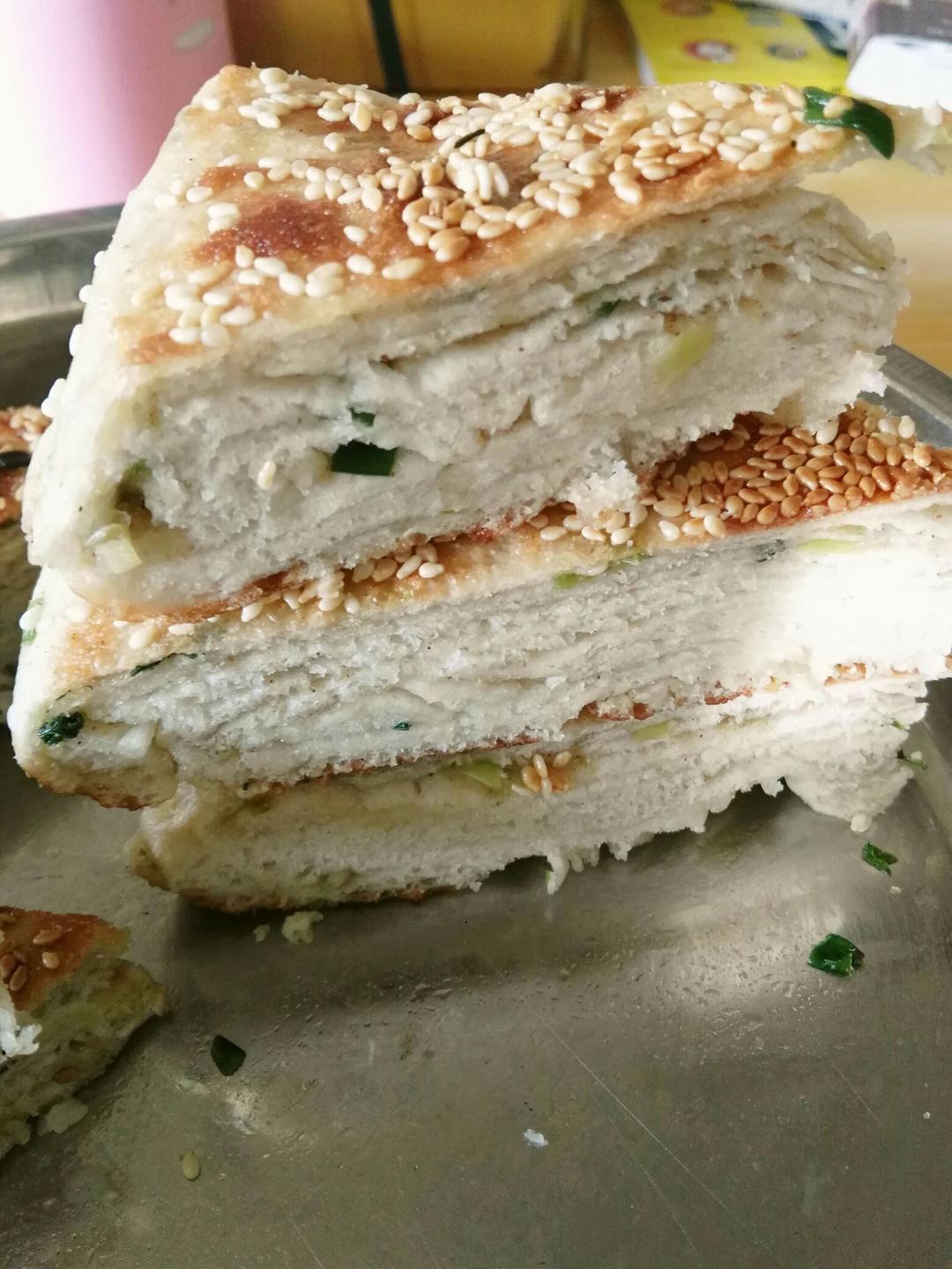 做法简单的 葱香千层饼