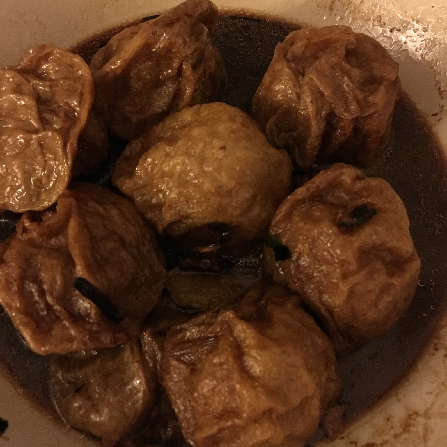 红烧油面筋塞肉