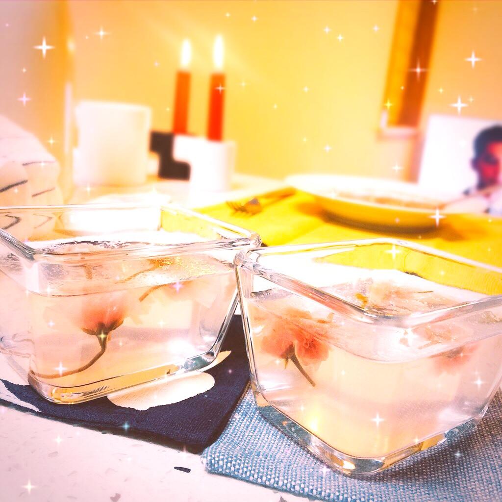 樱花红豆寒天果冻