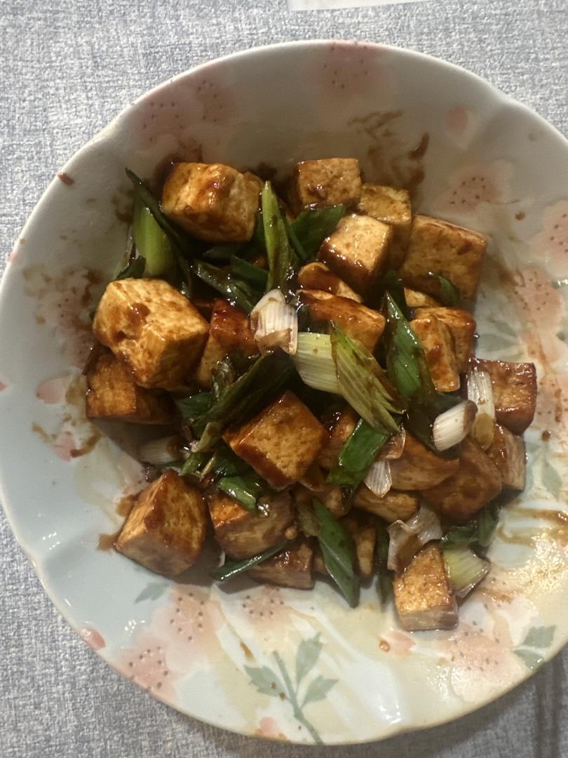 葱烧豆腐