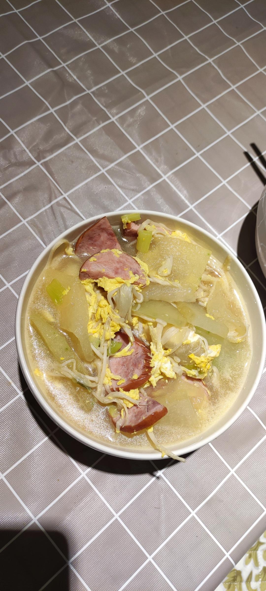 减肥餐，好喝不胖，鲜到眉毛掉的冬瓜蘑菇汤！