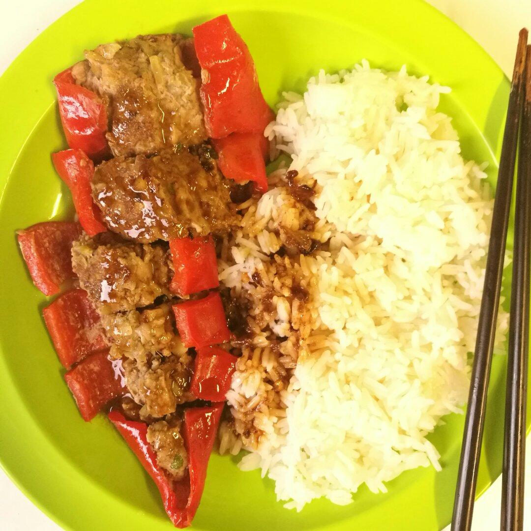 香辣虎皮青椒酿
