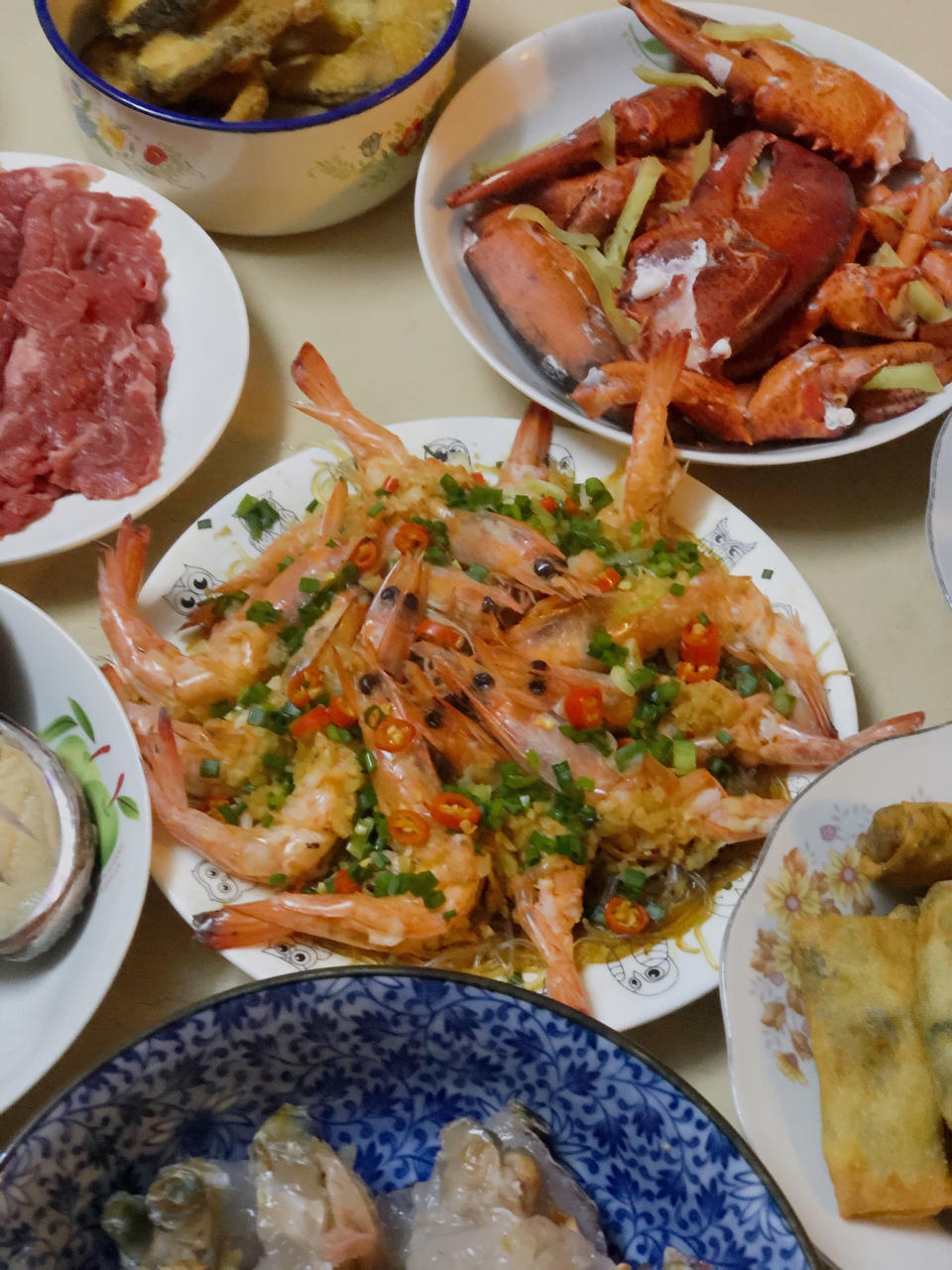 花开富贵虾（蒜蓉粉丝开背虾），超详细图文步骤！