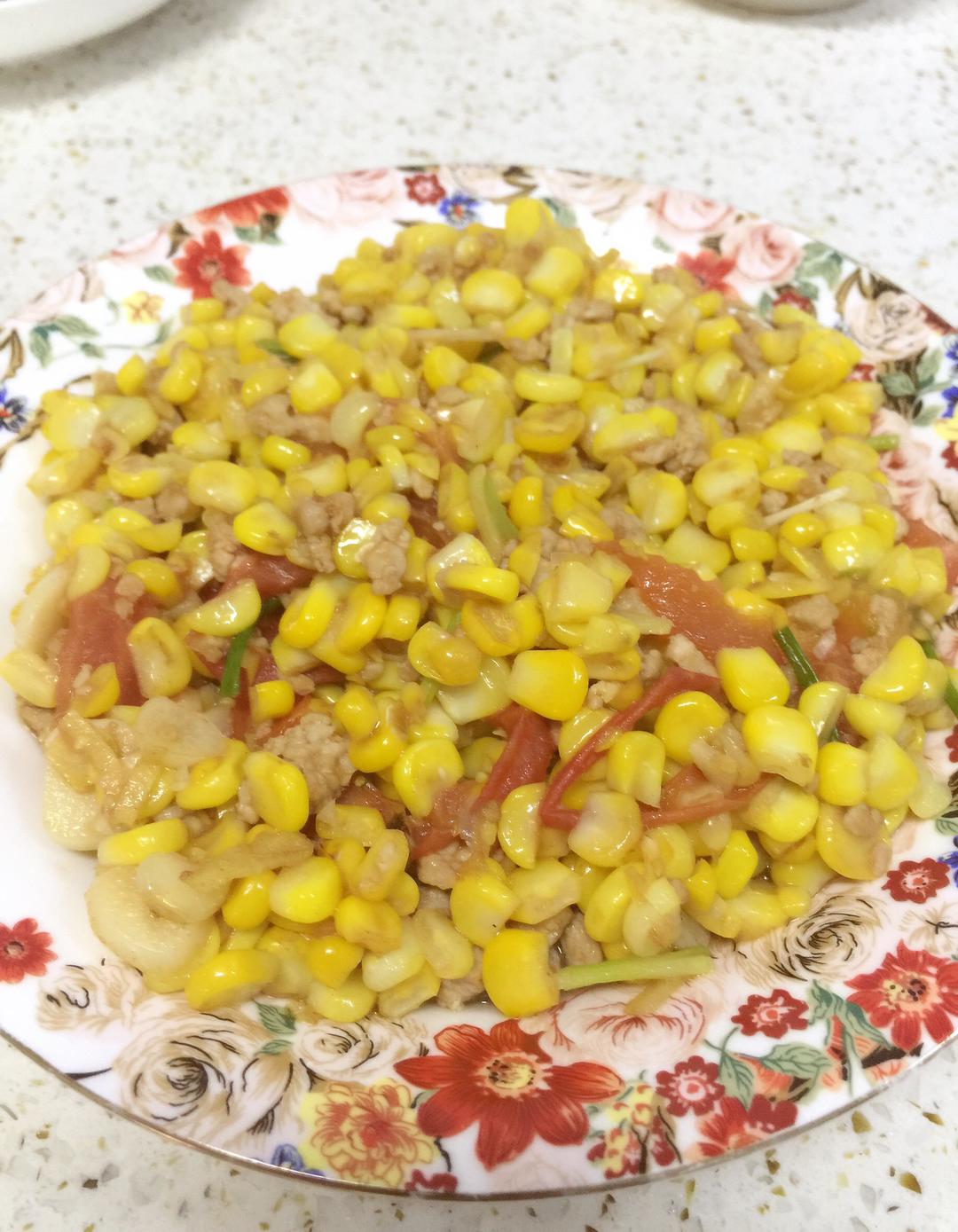 玉米炒肉末【超级下饭的快手家常菜】