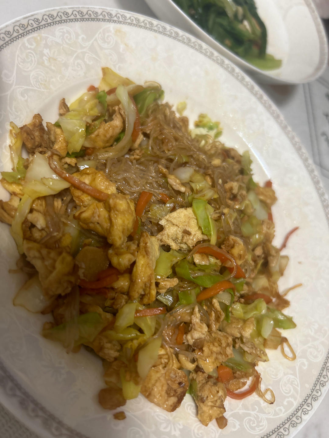 百吃不腻❗连吃三天都不够的包菜炒粉丝❗❗|||