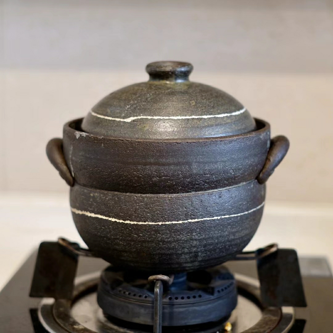 使用“万古烧陶土锅”的第五次 腊肠玉米粥的做法