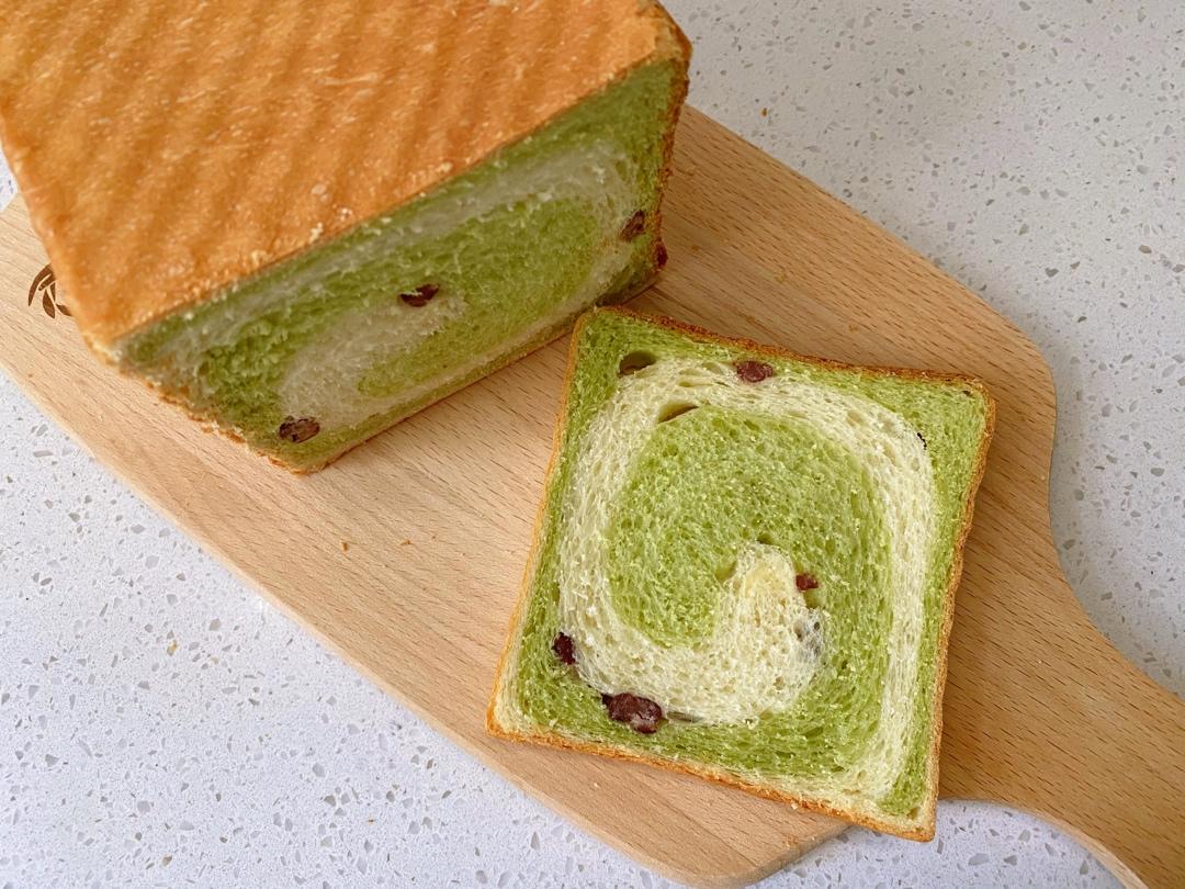 抹茶蜜豆吐司