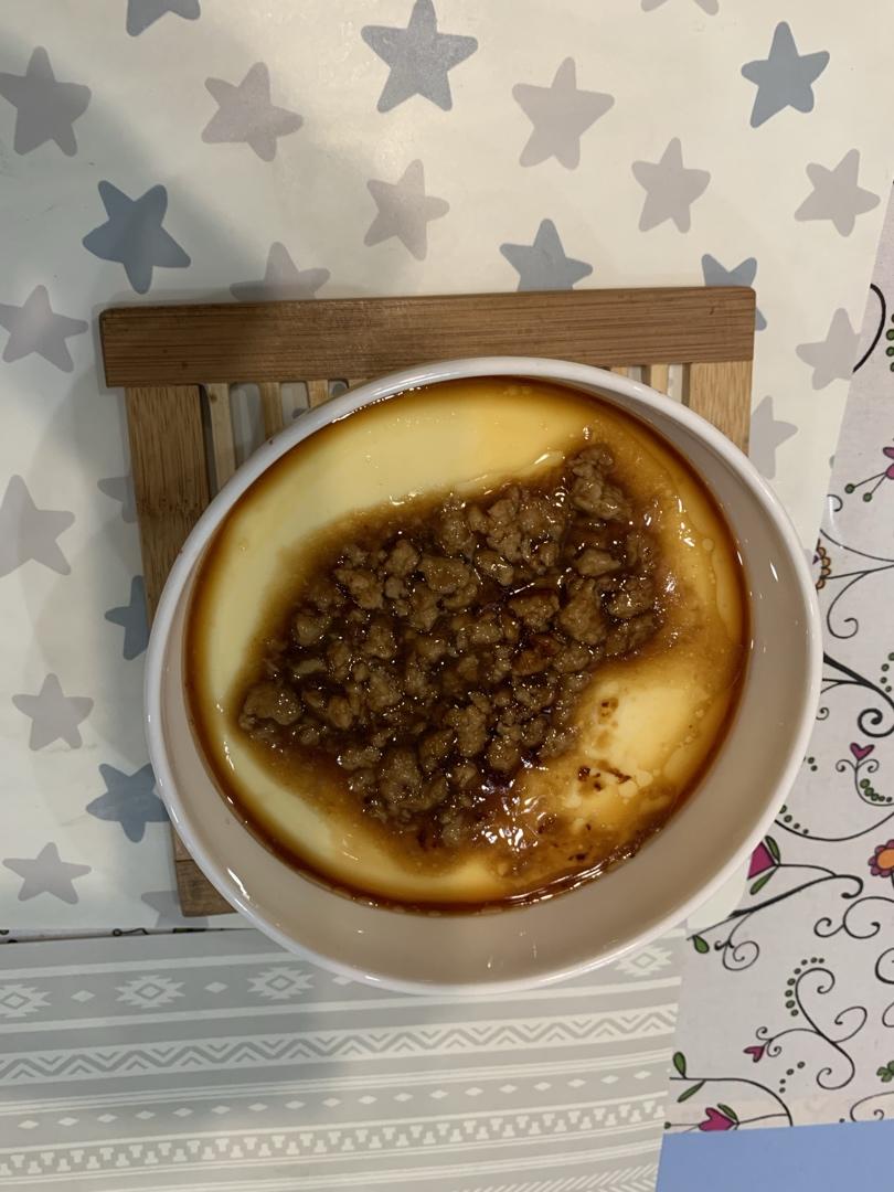 巨嫩滑肉末蒸蛋 大人小孩都爱吃