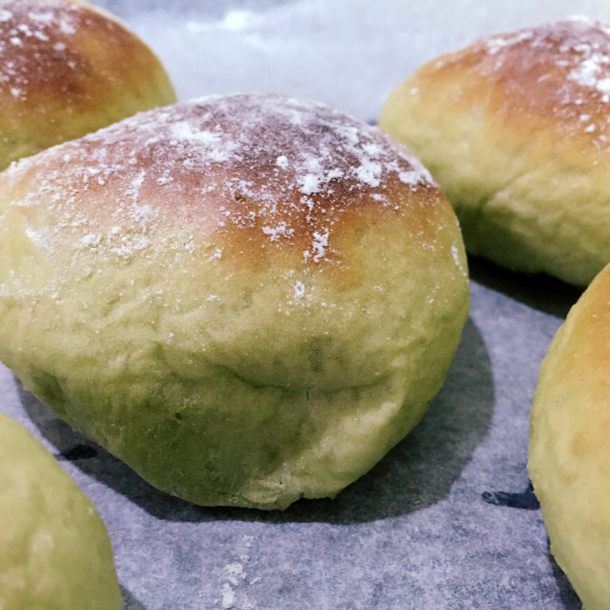 抹茶豆沙小面包（无油脂）