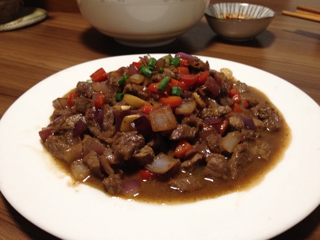 孜然牛肉粒