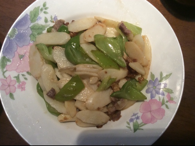 肉片炒山药