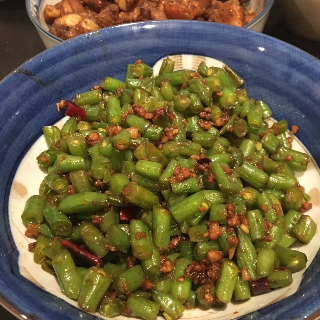 肉沫豆角下饭菜