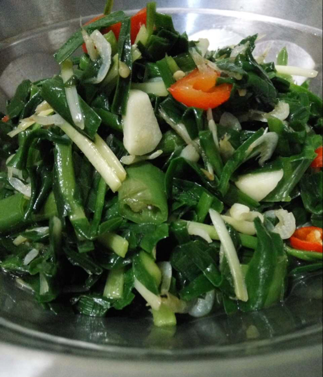 韭菜炒虾皮