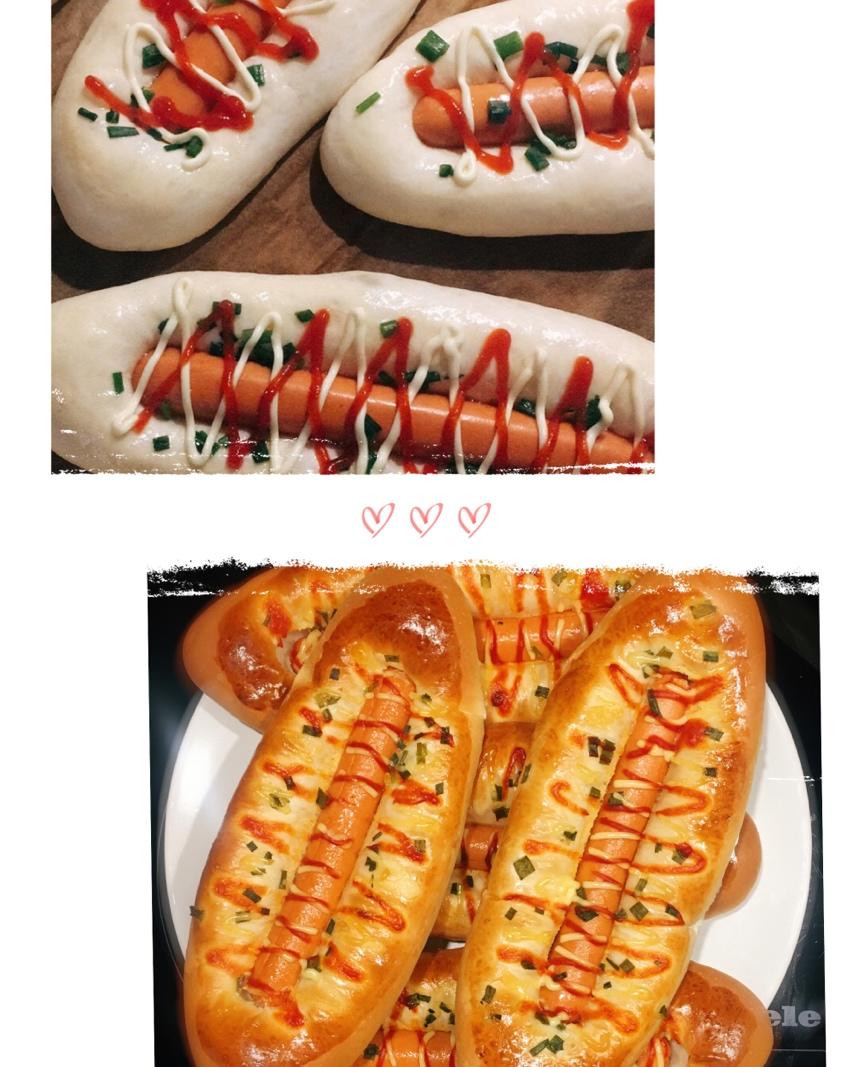 美味的香肠面包