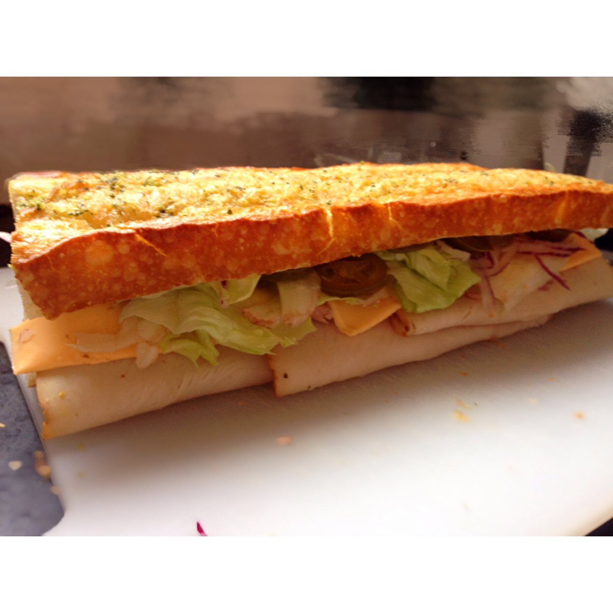 啾啾啾已经被注册了做的吞拿鱼法棍三明治