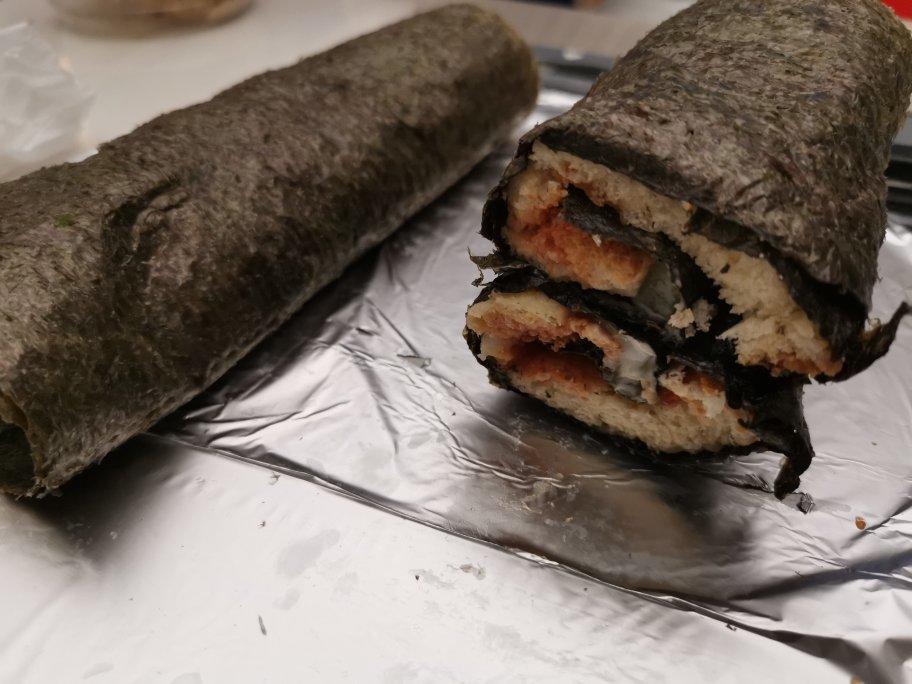 吐司片肉松海苔卷-华丽逆袭