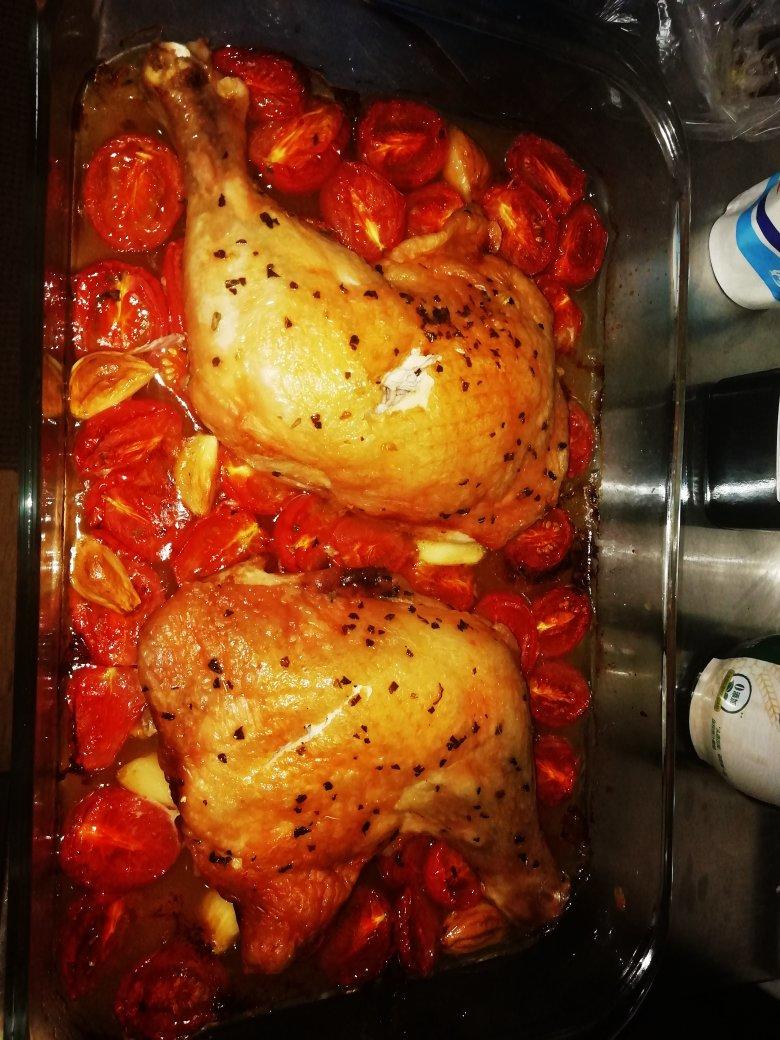 番茄罗勒烤鸡腿（杰米奥利弗的方子）