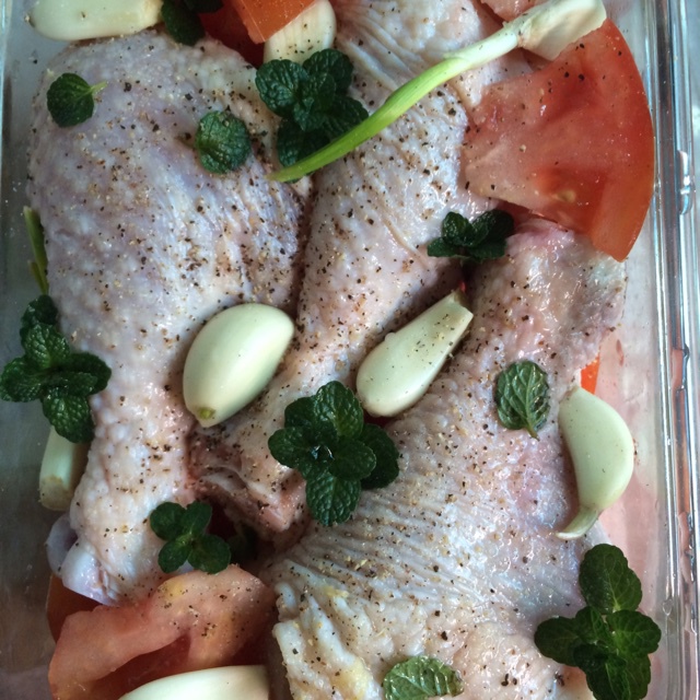 番茄大蒜香草烤鸡腿（庄祖宜）