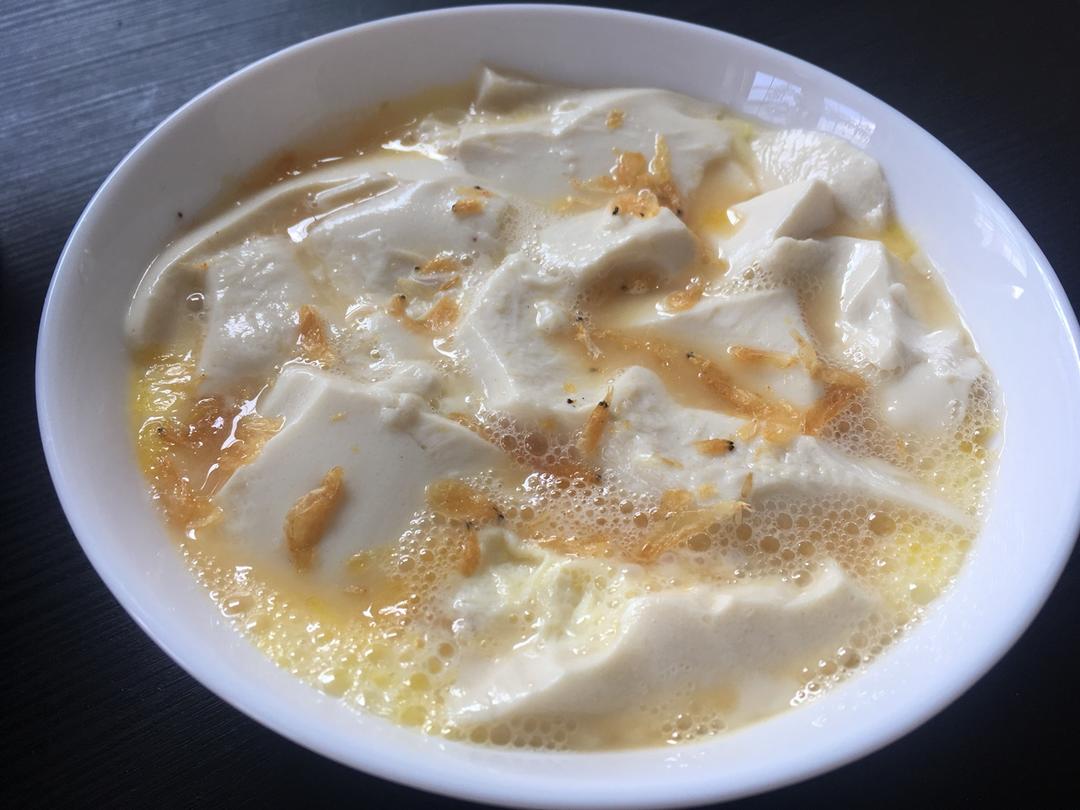 五分钟鸡蛋豆腐羹（附盒装豆腐脱模大法！）