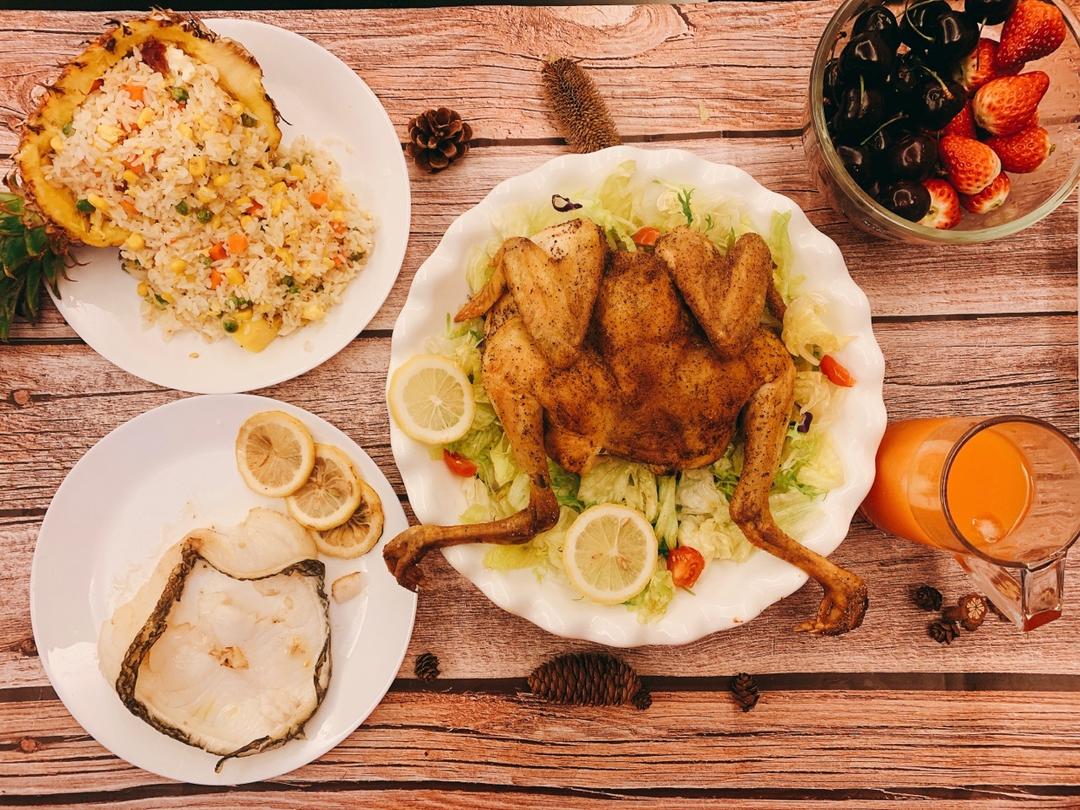 椒盐脆皮烤鸡（北鼎食谱）