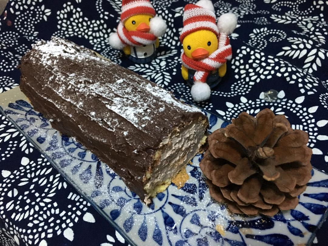 超简单圣诞树根蛋糕卷-超人气菜谱