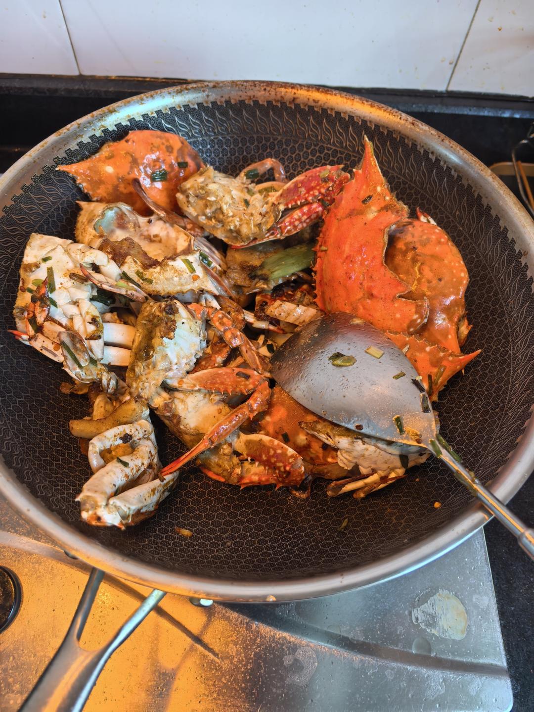 葱姜炒梭子蟹（very easy）