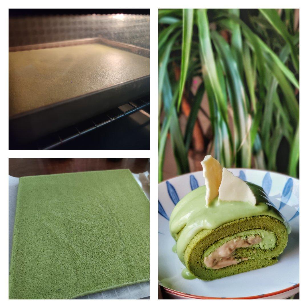 白巧抹茶蛋糕卷