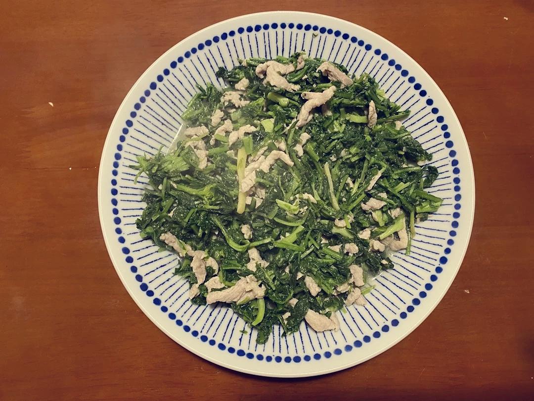 荠菜肉丝