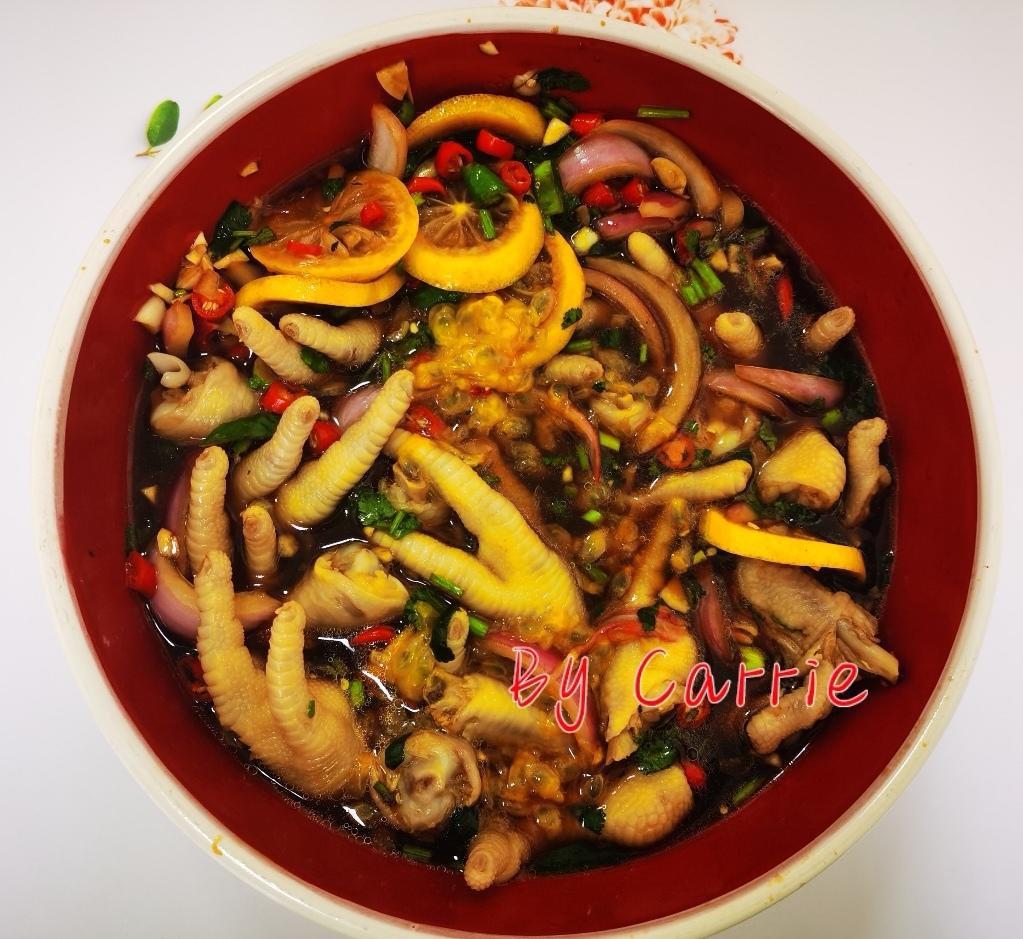 🍋柠檬百香果🌶️酸辣网红鸡爪