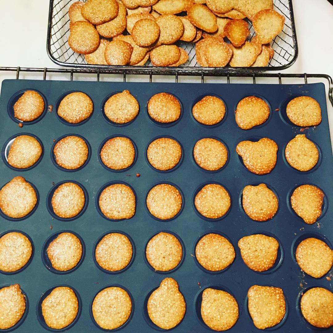 芝麻薄脆蛋白饼干