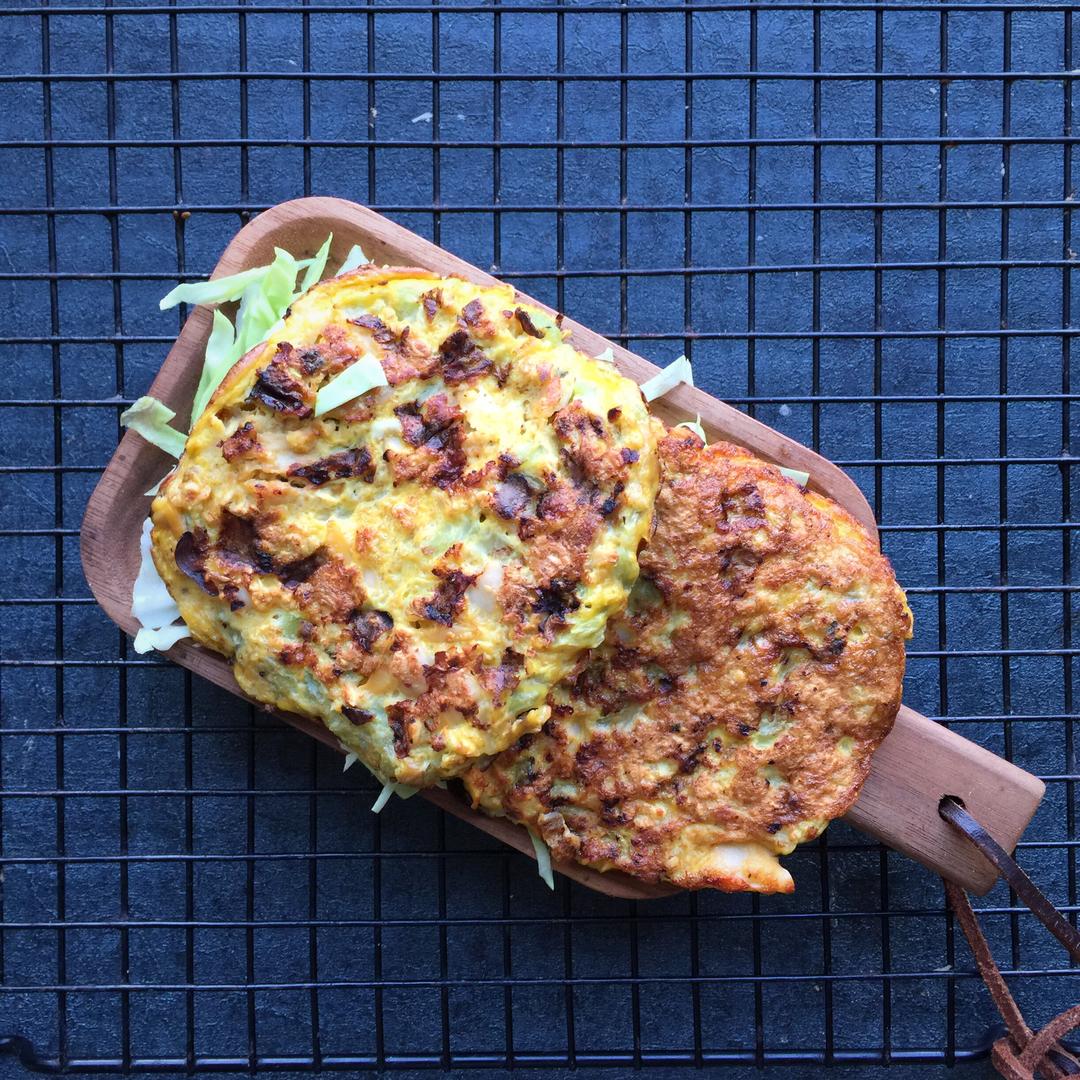 鲜嫩燕麦文蛤饼的做法