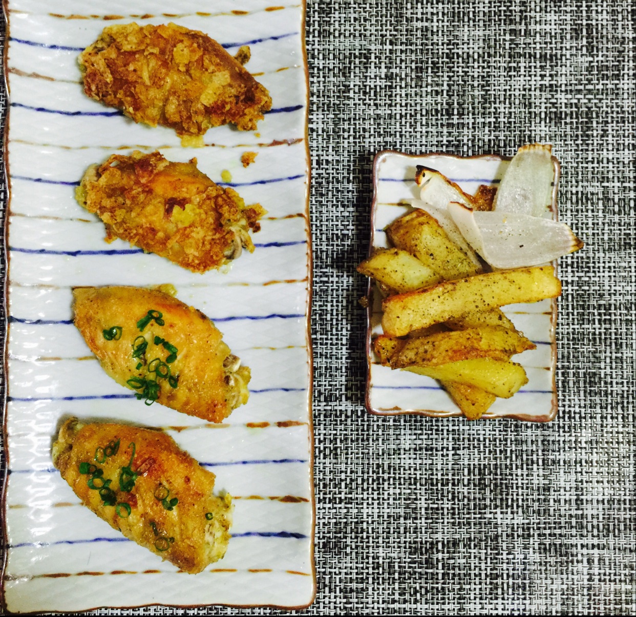 面包糠烤鸡翅