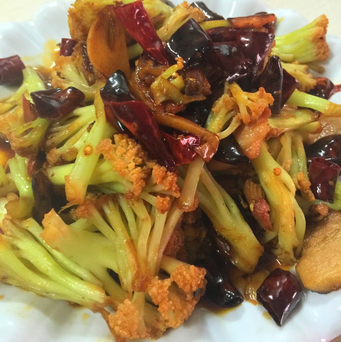 老丁的私房菜-干锅花菜