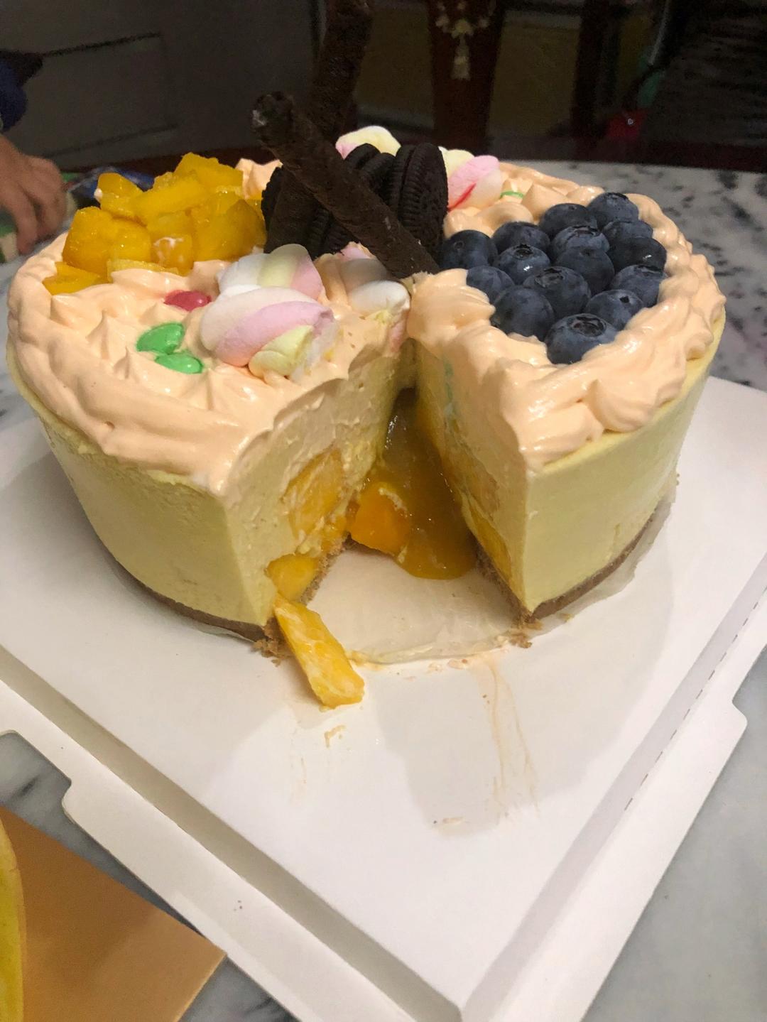 流心芒果慕斯（含镜面做法）