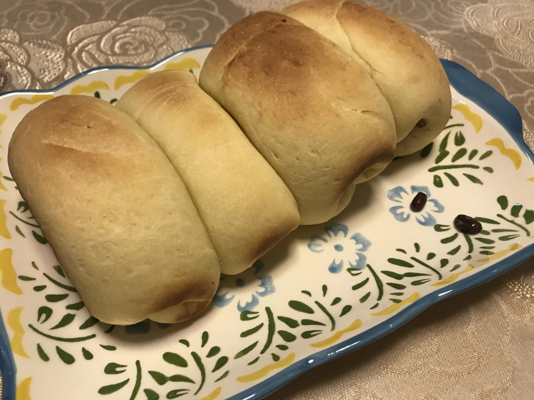 不用揉出膜的松软红豆面包