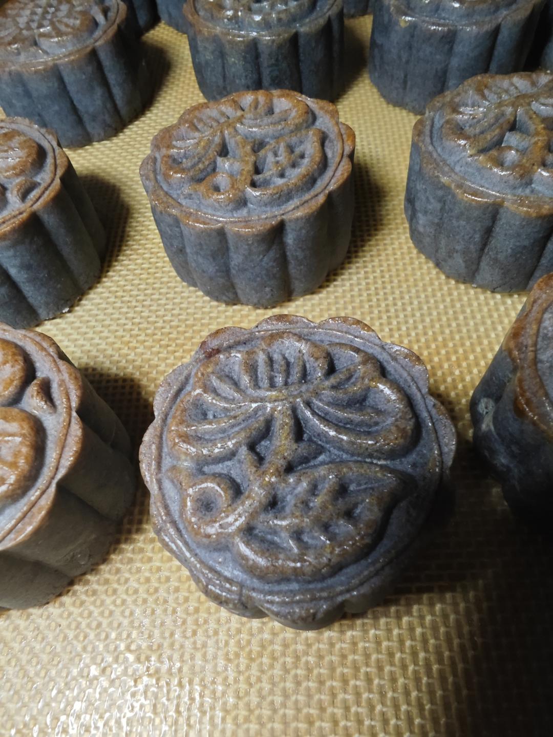私房爆单黑金米月饼—内附黑芝麻核桃馅配方