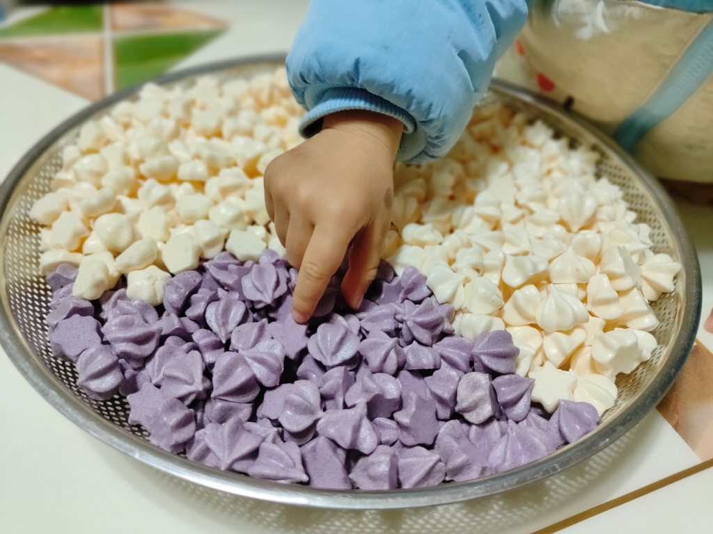 紫薯蛋清溶豆的做法