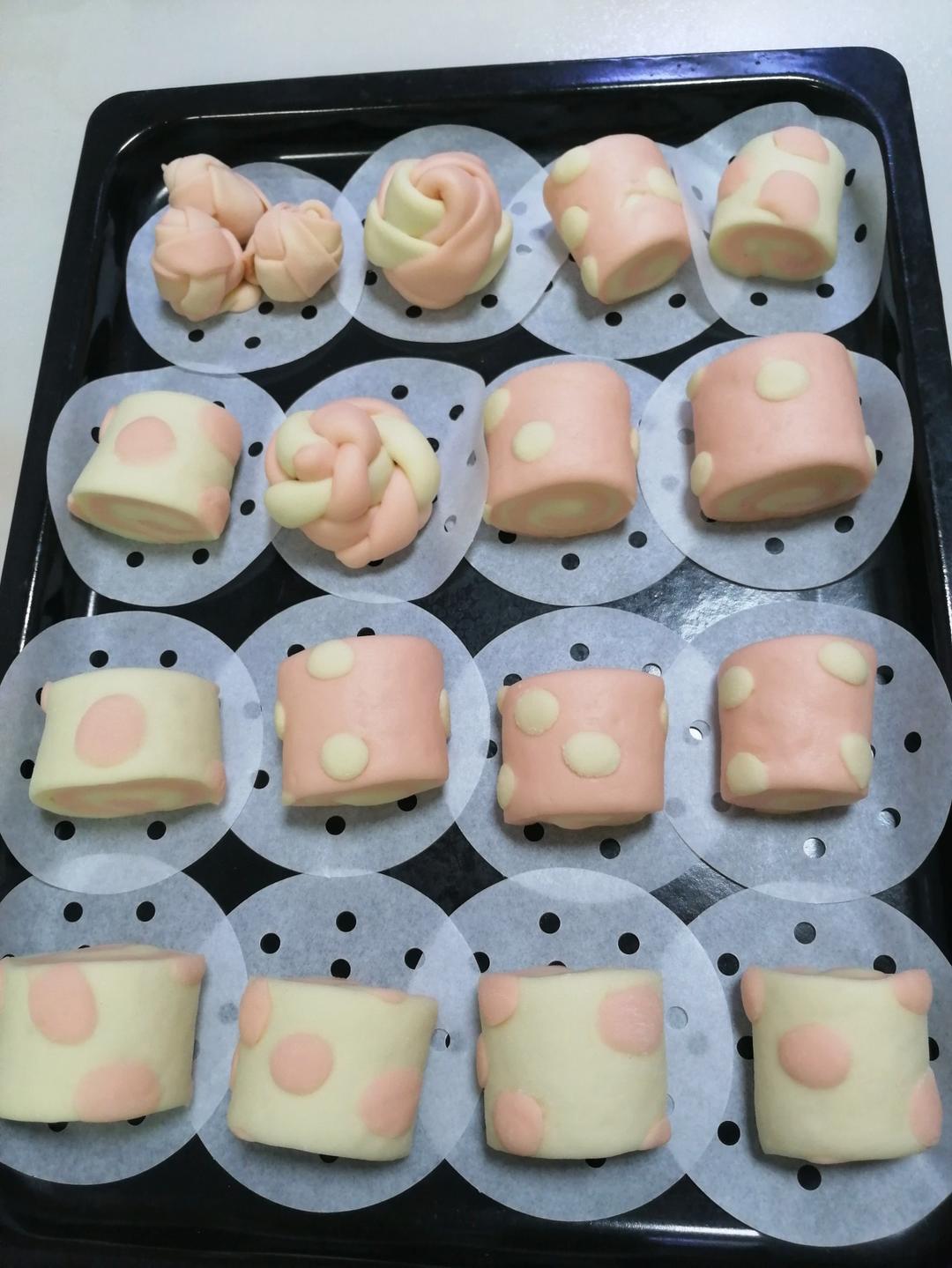 彩色花式馒头