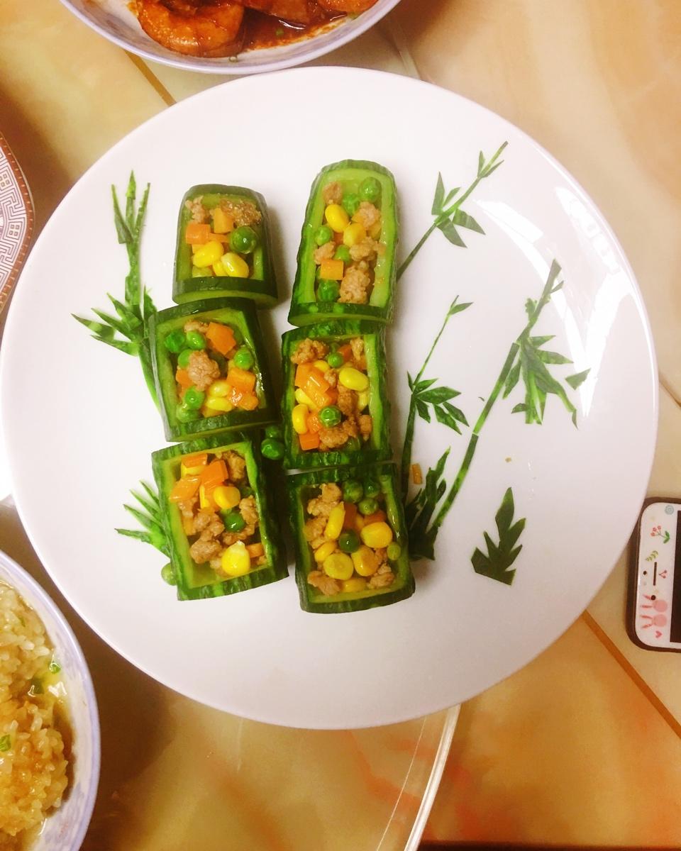 翠竹报春——虾仁炒玉米粒