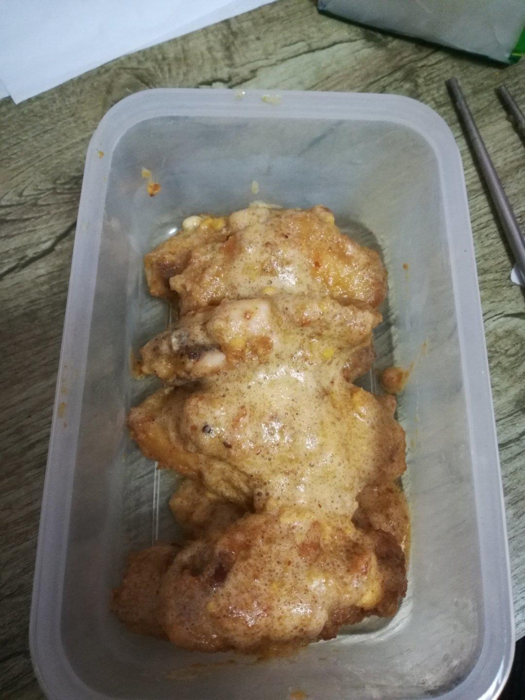 金灿灿咸蛋黄焗鸡翅