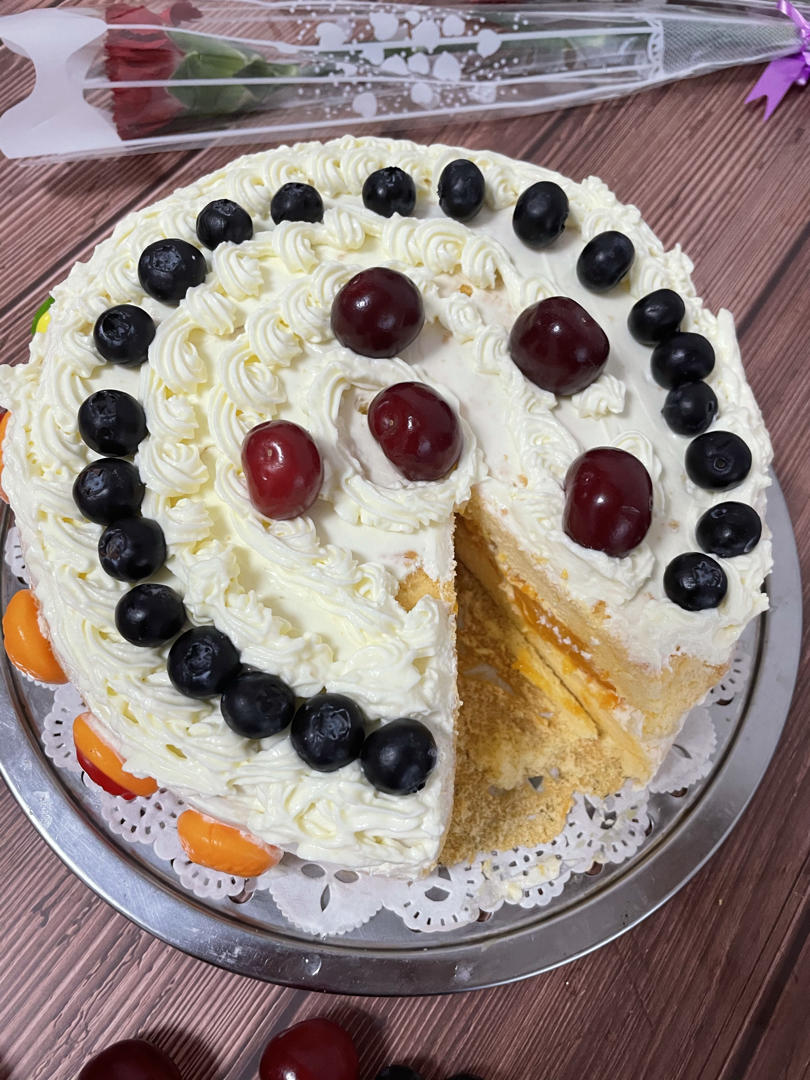 超级简单的味多美同款生日蛋糕（6寸），新手也能高度还原