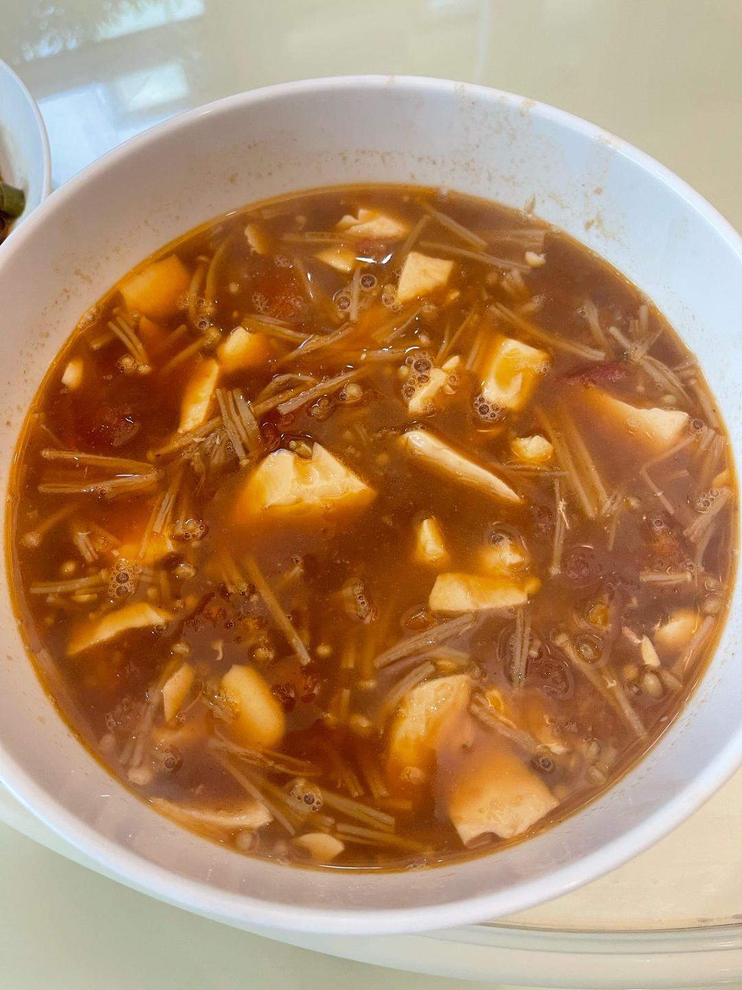 好喝又减脂的番茄菌菇豆腐汤