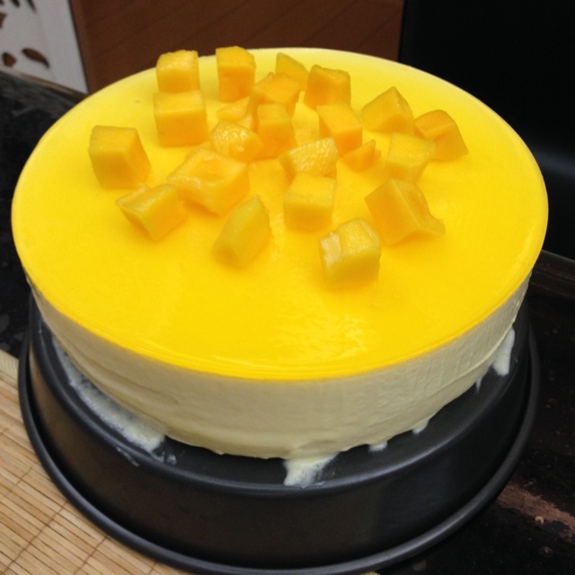 料超足的芒果慕斯蛋糕