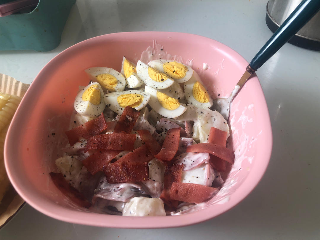 口感绵密‼️饱腹减脂 ｜ 培根酸奶土豆沙拉