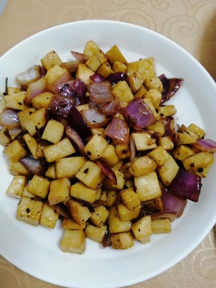 美味黑胡椒杏鲍菇牛肉粒
