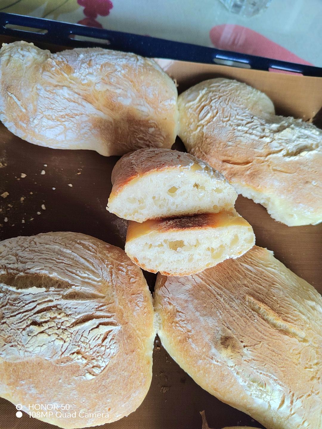 意大利恰巴塔初体验｜无糖少油面包｜波兰种｜大水量