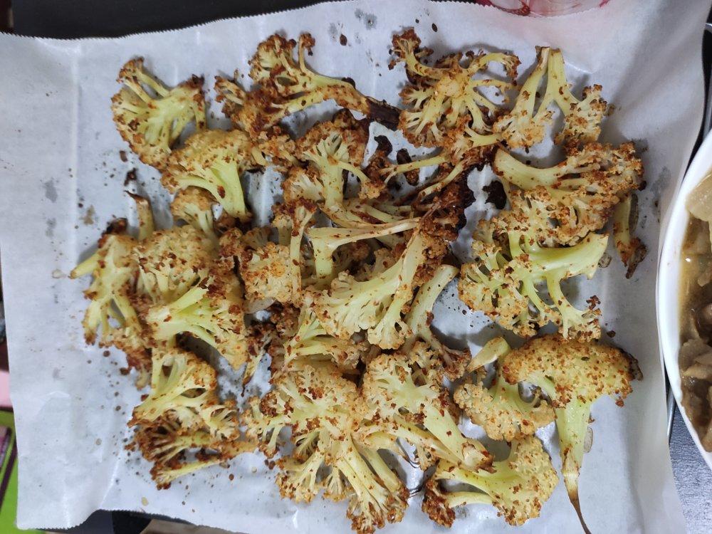 超好吃的低脂烤花菜㊙️做法简单，减脂必备