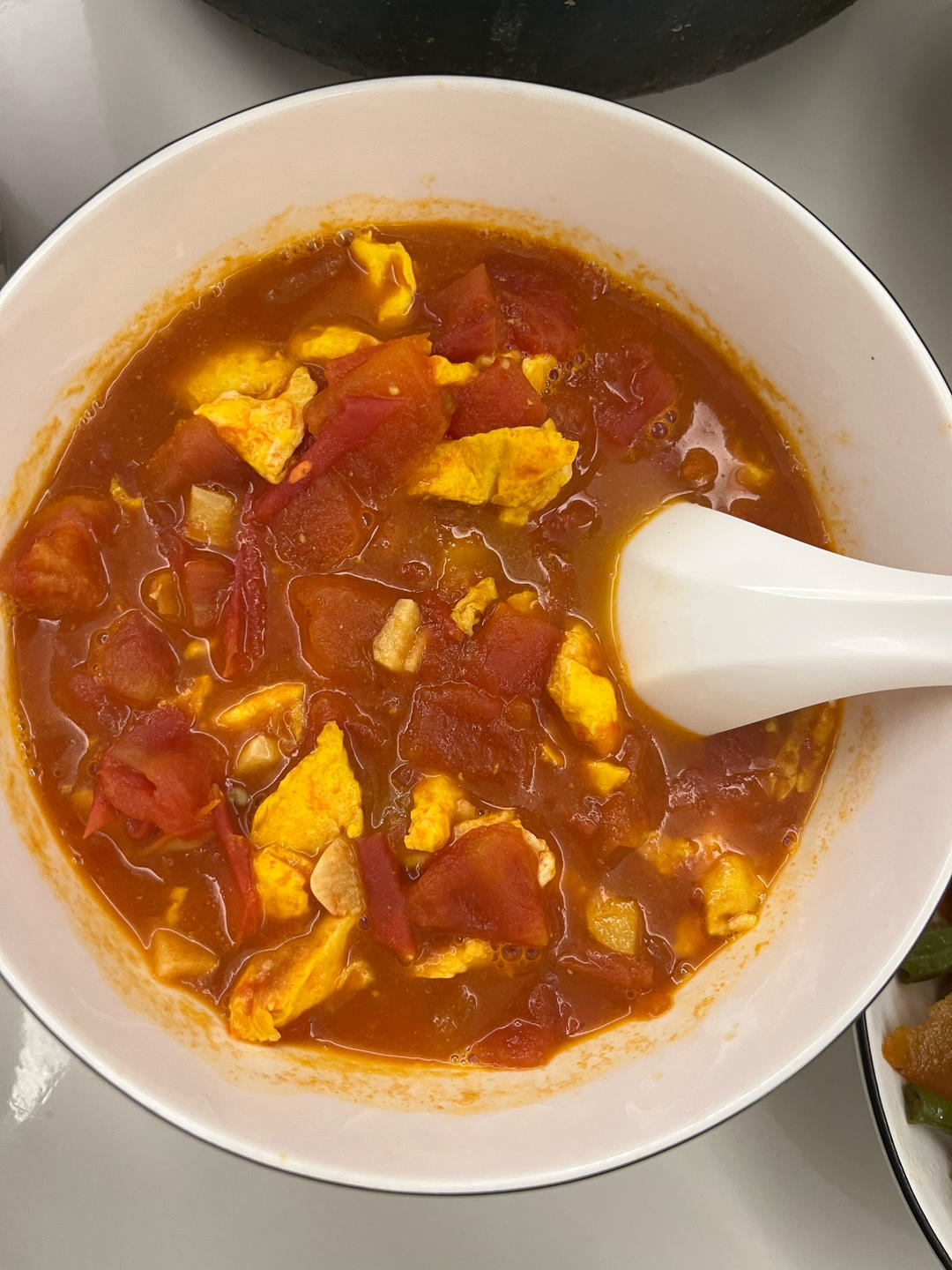 番茄炒鸡蛋（超浓的番茄味）