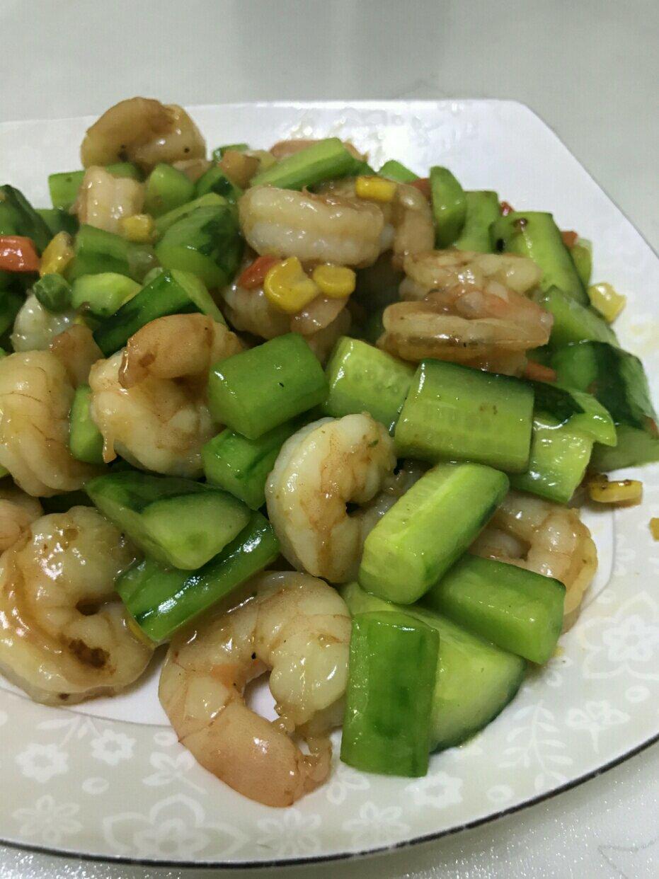 黄瓜炒虾仁