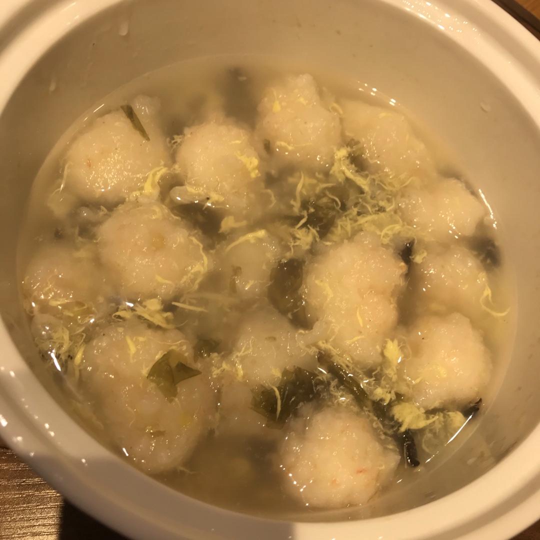 baotianyi做的虾滑丸子汤三鲜汇聚一堂